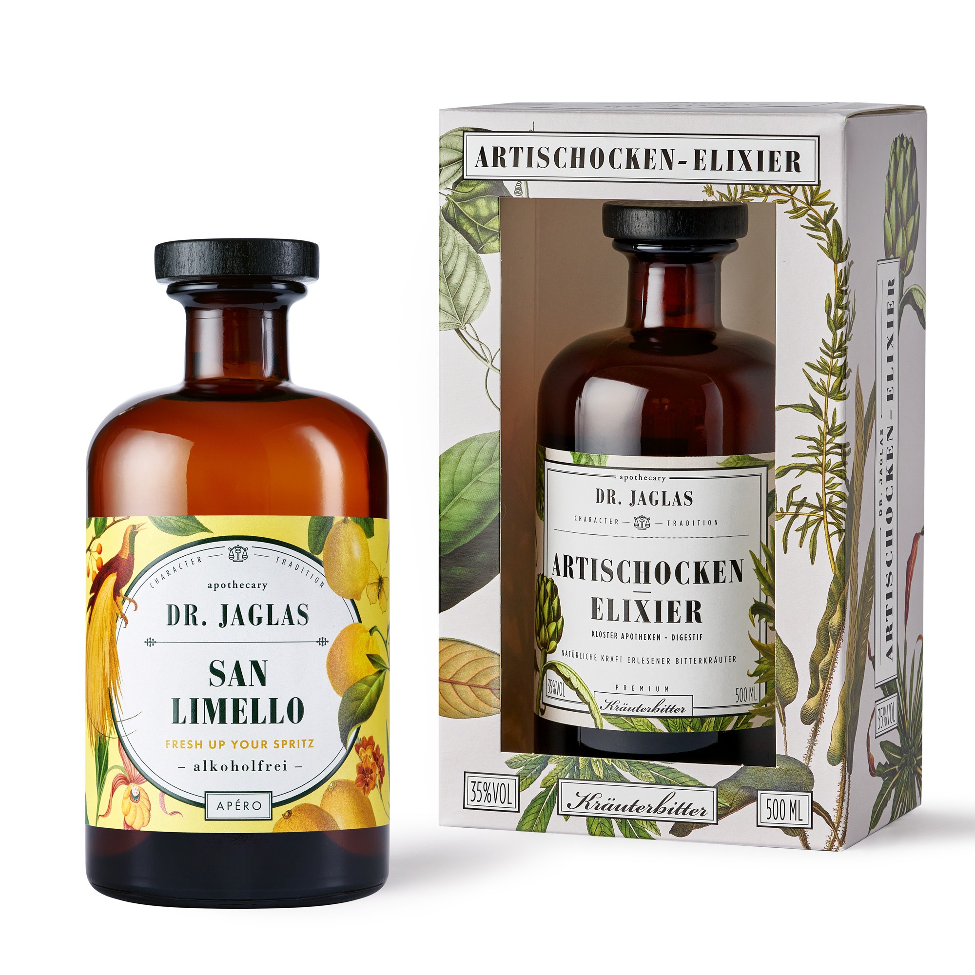 Artischocken-Elixier mit alkoholfreiem San Limello Artischocken-Elixier mit alkoholfreiem San Limello