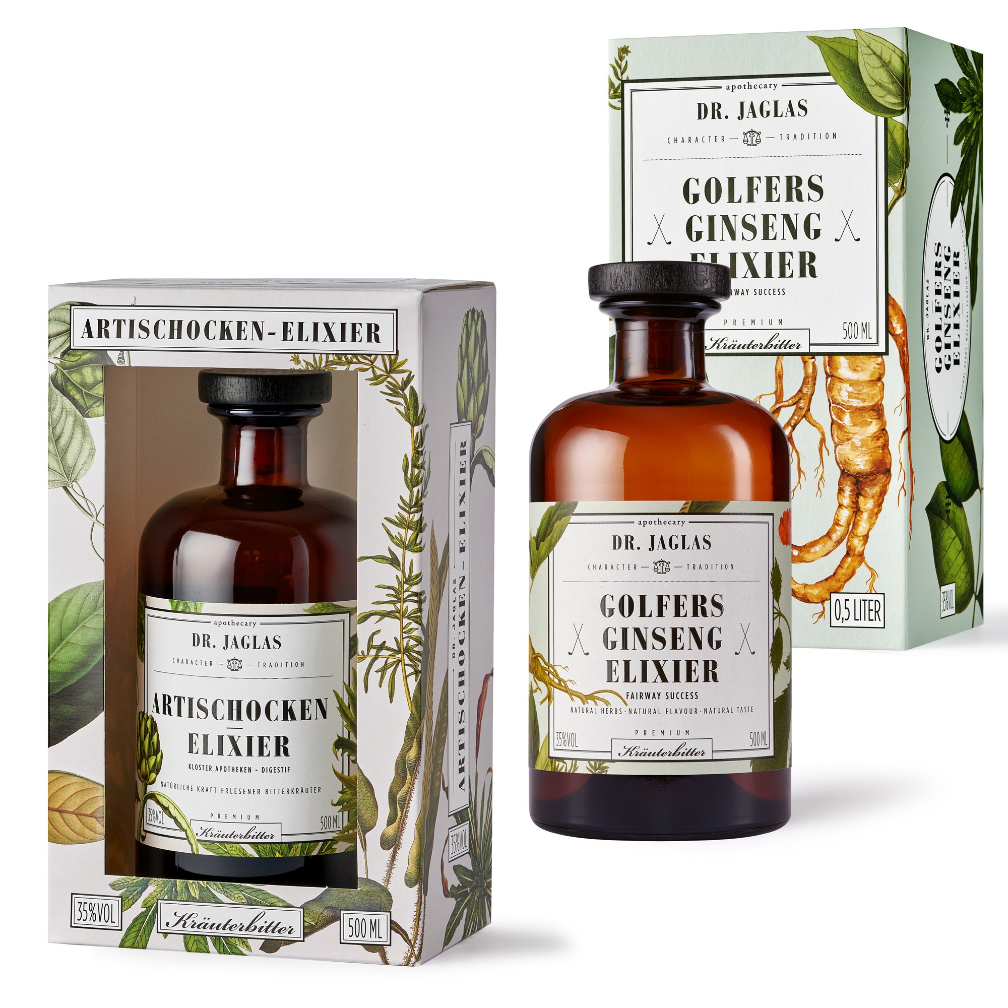 Golfers Ginseng-Elixier und Artischocken-Elixier