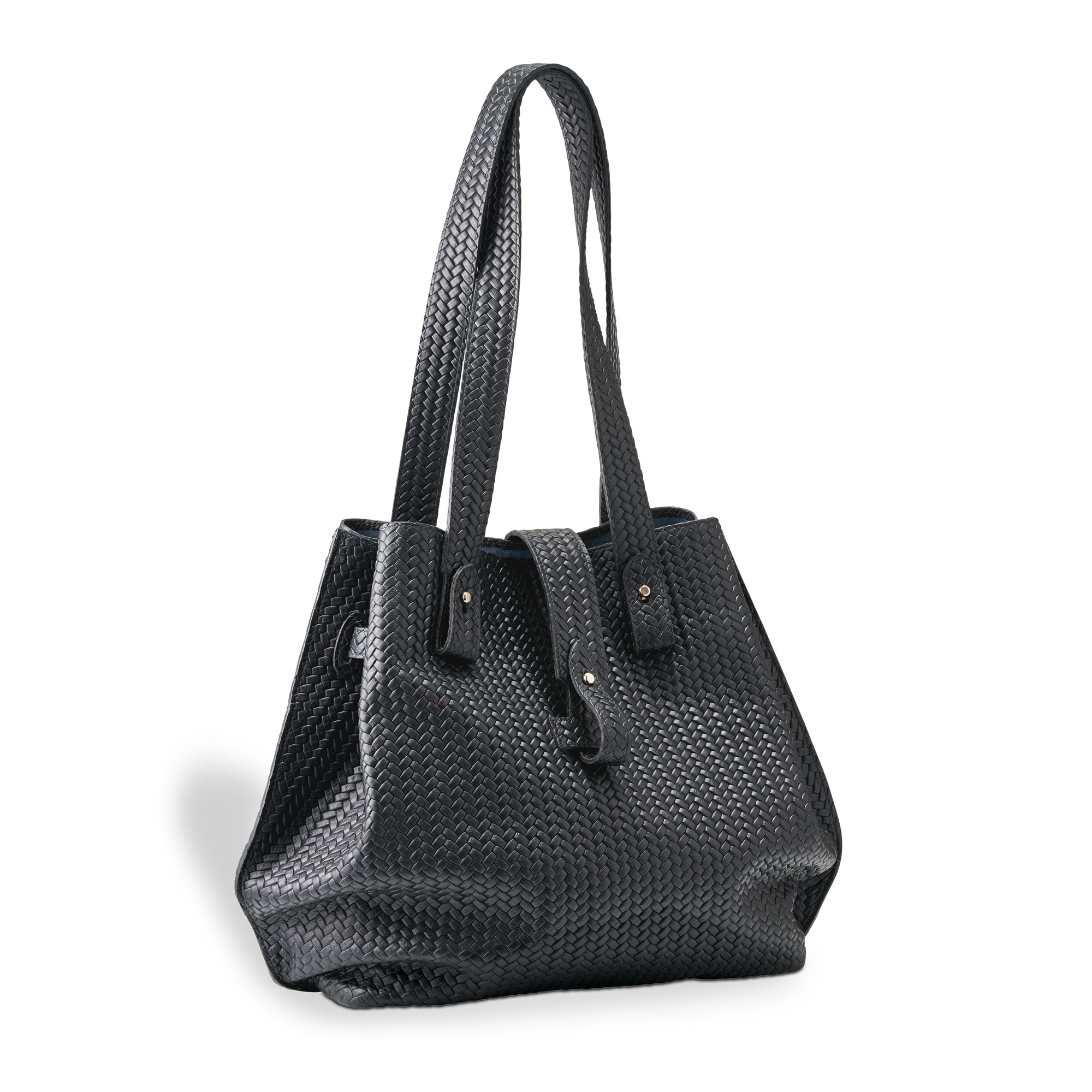 Handtasche Sac Avena L - Schwarz Flecht Handtasche Sac Avena L - Schwarz Flecht