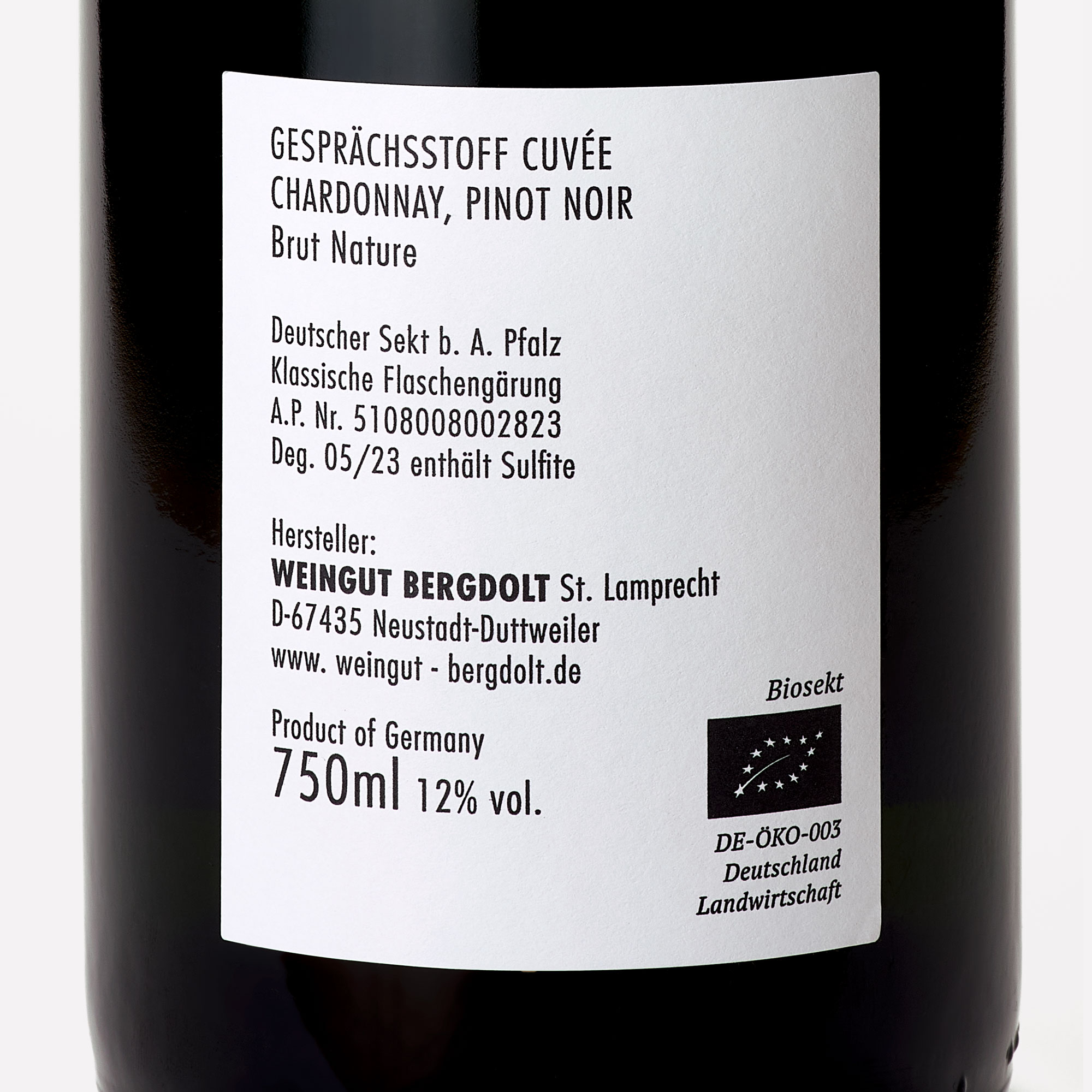 „Gesprächsstoff“ Sekt Brut Nature 2016