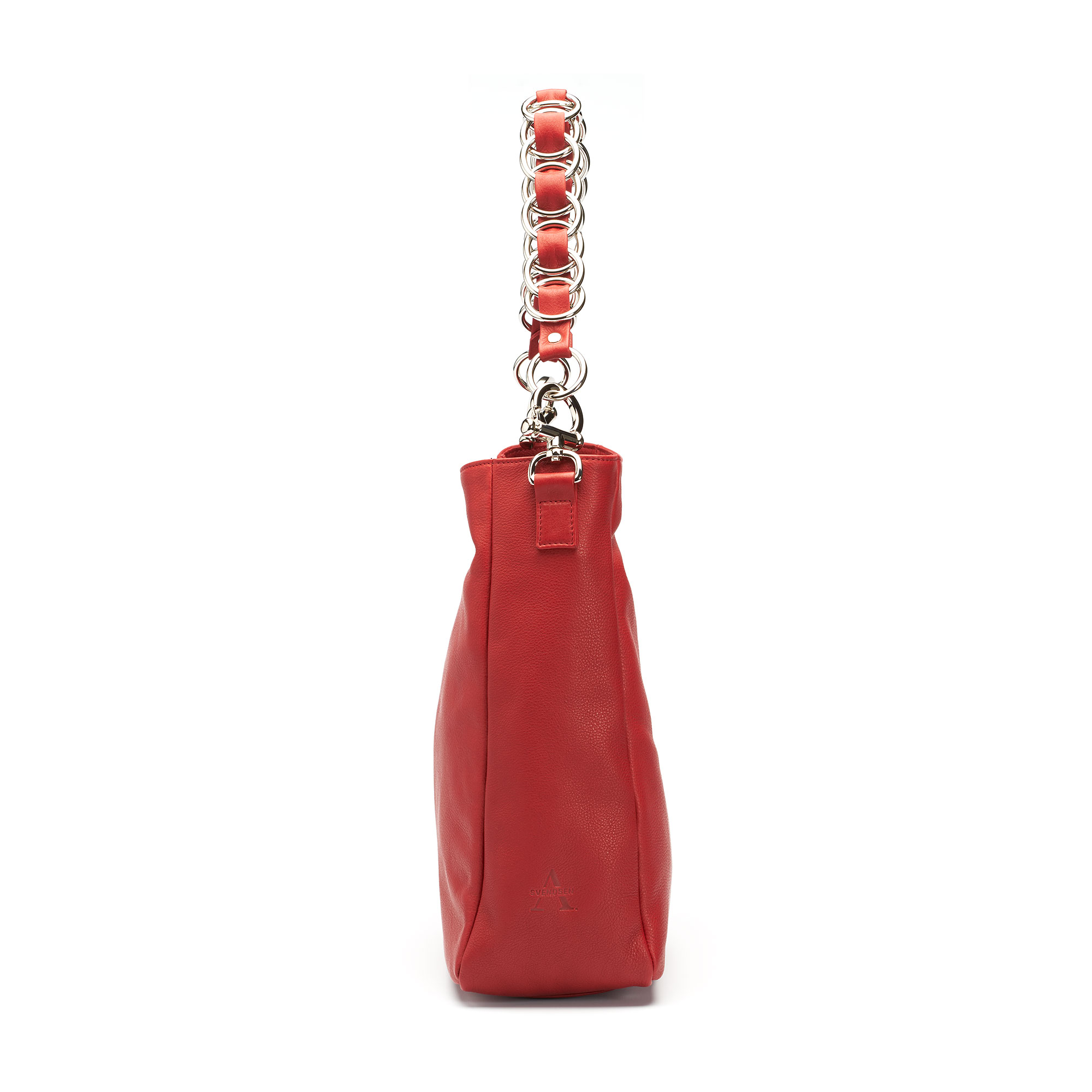 Svendsen_Tasche_Seite_Rot_RGB_L Hobo Bag - RØD - Seitenansicht