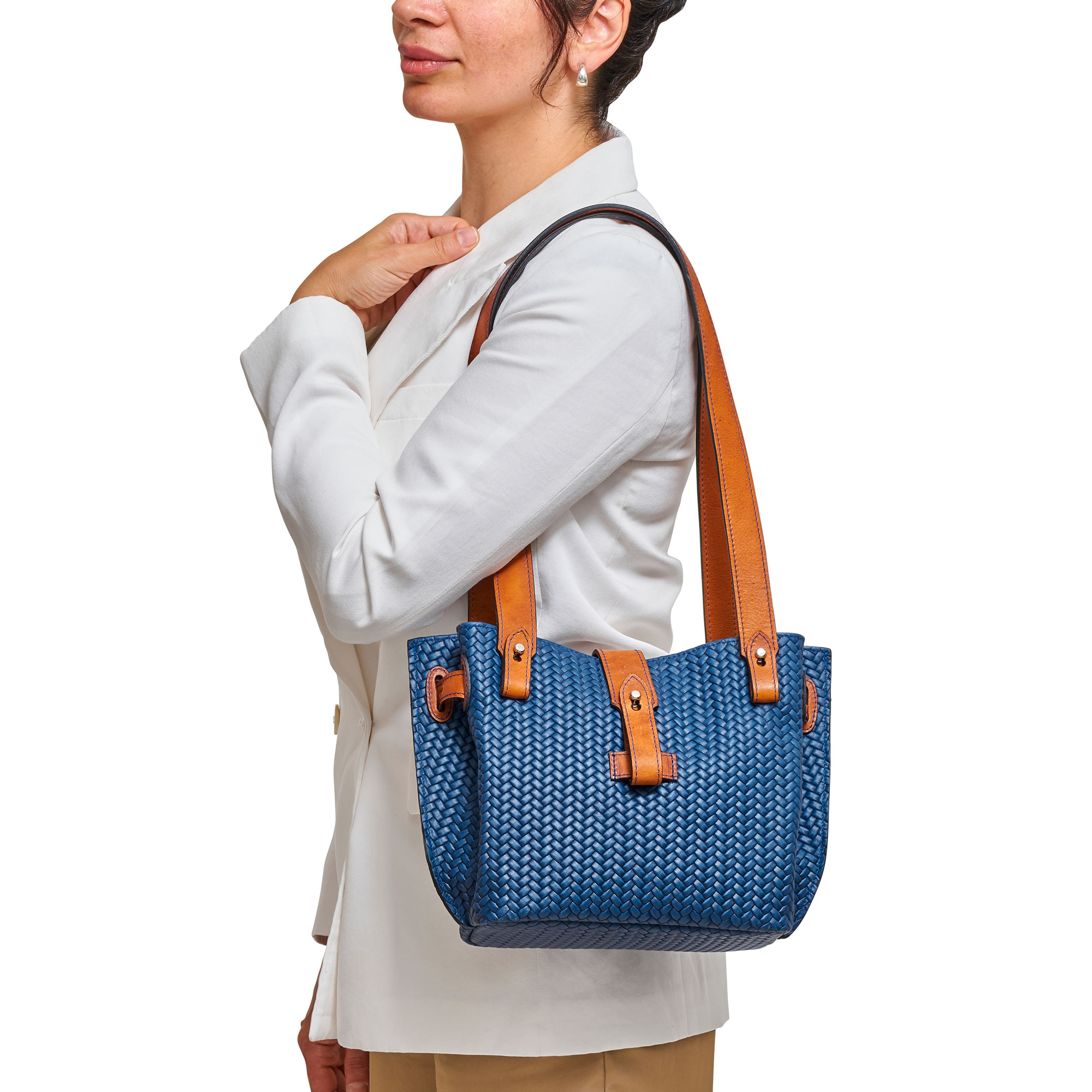 Handtasche Sac Avena S  – Flecht blau