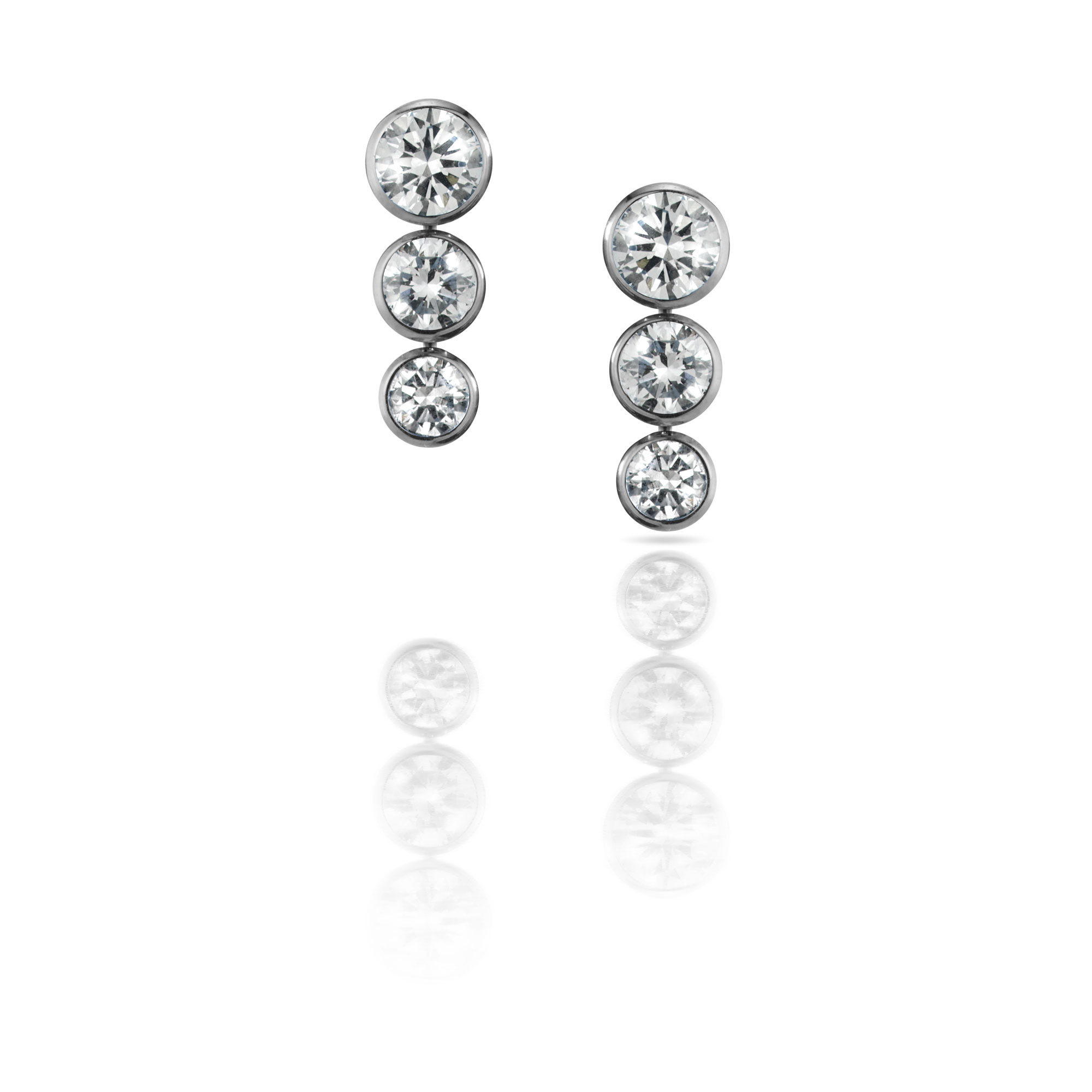 Ohrstecker TRILOGY - Platin 950 mit Brillanten